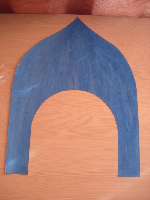 Руски кокошник от картон
