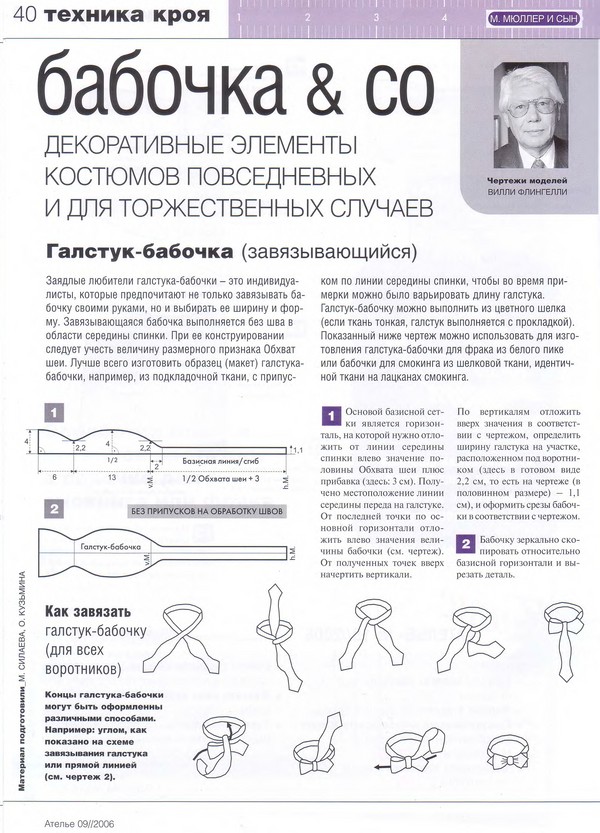 Схемата за обвързване на една пеперуда и изработване на кукла със собствените си ръце