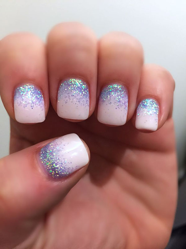 Glitter и Swarovski камъни като тенденция на зимния маникюр 2016-2017
