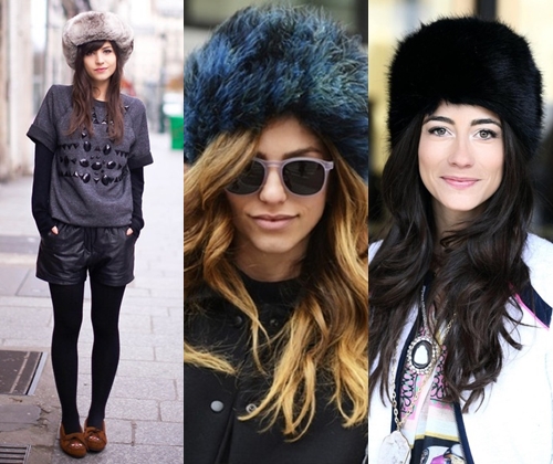 Модни кожени шапки през зимата на 2014 г .: снимки на най-модерните женски кожени шапки от 2014 г. 