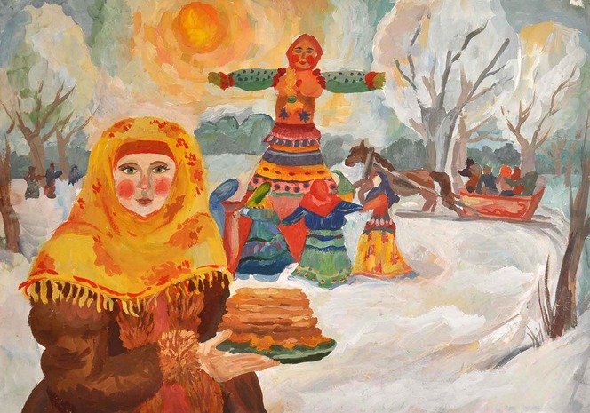 Как да нарисувате Shrovetide? Направете пролетна почивка с децата