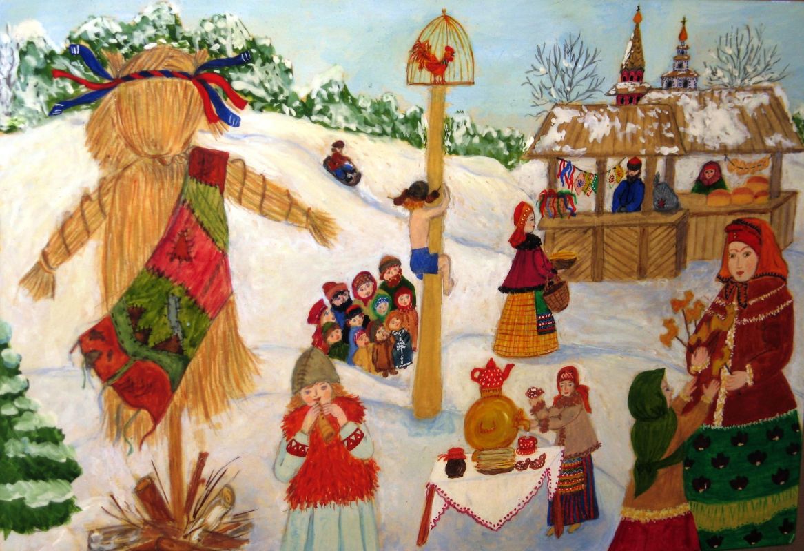 Как да нарисувате Shrovetide? Направете пролетна почивка с децата