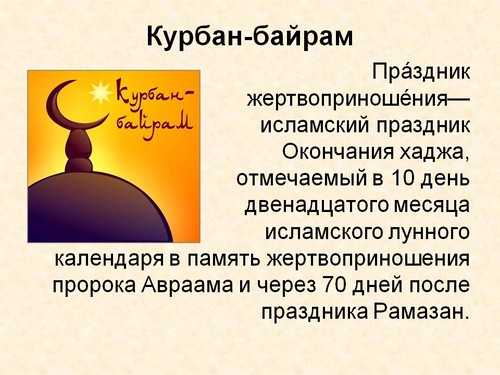 Курбан-Байрам в мюсюлманския календар на 2015 г.