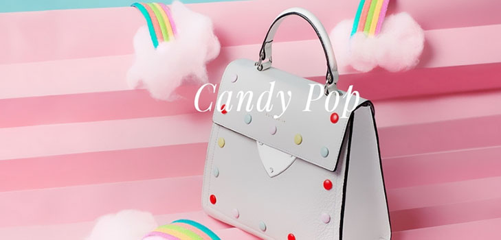 Coccinelle чанти за бонбони за пробиващ извор: линия Candy поп