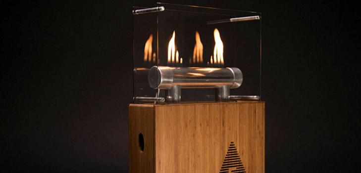 Пожарна магия: колонна камина Fireside Audiobox